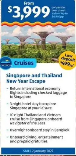 ALDI Singapore and thailand new year escape offer