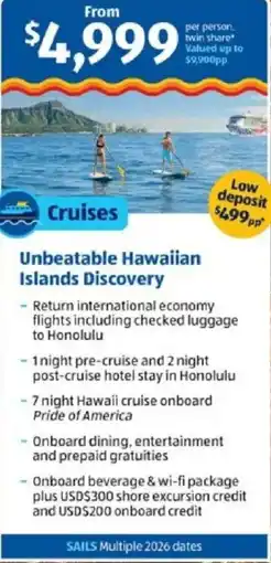 ALDI Unbeatable hawaiian islands discovery offer