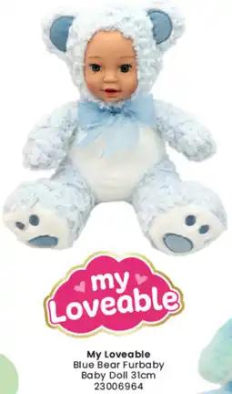 Toymate My Loveable Blue Bear Furbaby Baby Doll offer
