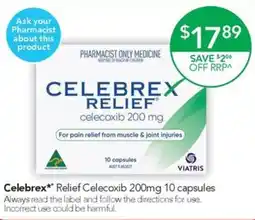 Terry White CelebrexRelief Celecoxib 200mg offer