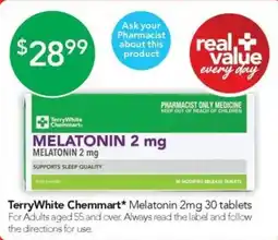 Terry White Terry White Chemmart Melatonin 2mg offer