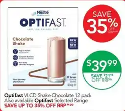 Terry White Optifast VLCD Shake Chocolate offer