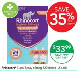 Terry White Rhinocort Nasal Spray 64mcg 120 doses offer