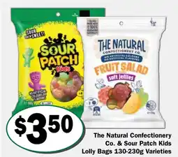 Friendly Grocer The Natural Confectionery Co. & Sour Patch Kids Lolly Bags Varieties offer