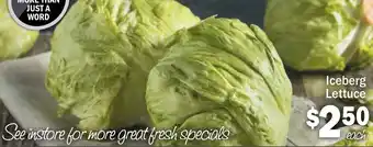 Friendly Grocer Iceberg Lettuce offer