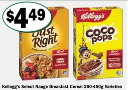 Friendly Grocer Kellogg's Select Range Breakfast Cereal Varieties offer