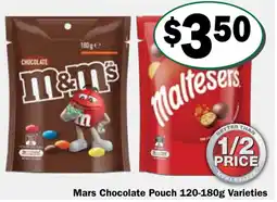 Friendly Grocer Mars Chocolate Pouch Varieties offer