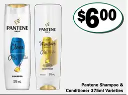 Friendly Grocer Pantene Shampoo & Conditioner Varieties offer