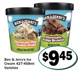 Friendly Grocer Ben & Jerry's Ice Cream Varieties offer