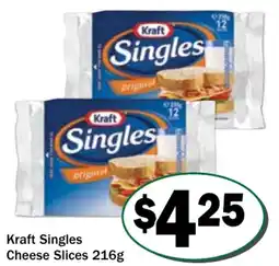 Friendly Grocer Kraft Singles Cheese Slices offer