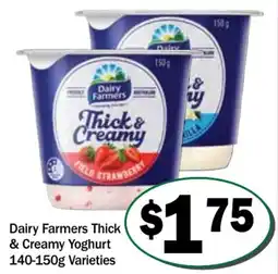 Friendly Grocer Dairy Farmers Thick & Creamy Yoghurt Varieties offer