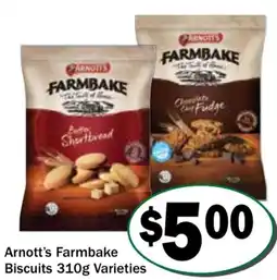 Friendly Grocer Arnott's Farmbake Biscuits Varieties offer