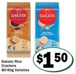 Friendly Grocer Sakata Rice Crackers Varieties offer