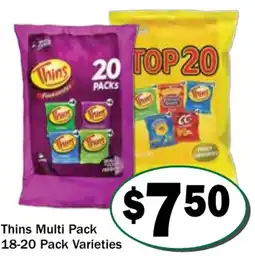 Friendly Grocer Thins Multi Pack Varieties offer