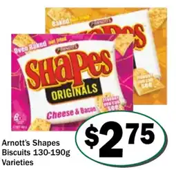 Friendly Grocer Arnott's Shapes Biscuits Varieties offer