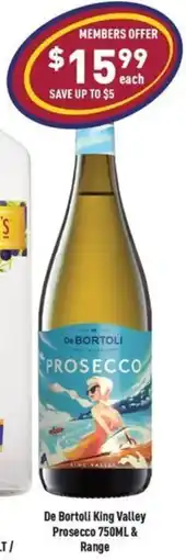 Liquor Legends De Bortoli King Valley Prosecco & Range offer