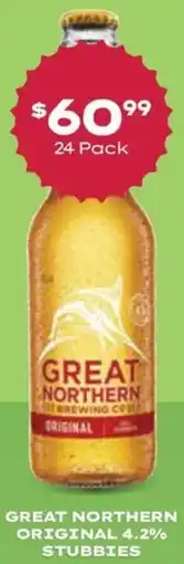 Thirsty Camel Great northern original 4.2% stubbies offer