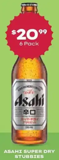 Thirsty Camel Asahi super dry stubbies offer