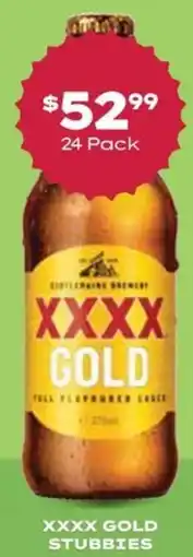 Thirsty Camel Xxxx gold stubbies offer