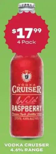 Thirsty Camel Vodka cruiser 4.6% range offer