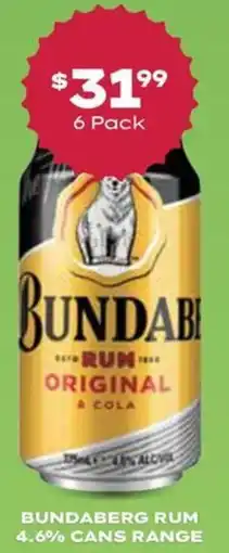 Thirsty Camel Bundaberg rum 4.6% cans range offer