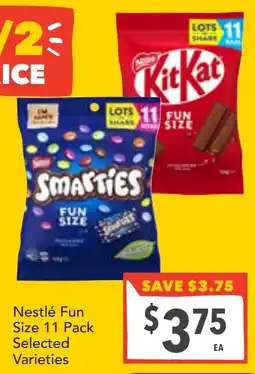 Supa Valu Nestlé Fun Size Selected Varieties offer