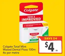 Supa Valu Colgate Total Mint Waxed Dental Floss offer