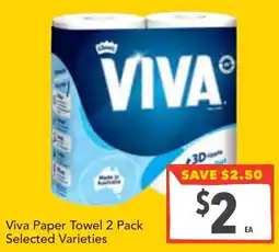 Supa Valu Viva Paper Towel Selected Varieties offer