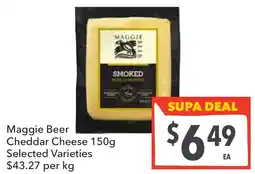 Supa Valu Maggie Beer Cheddar Cheese Selected Varieties offer