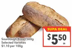 Supa Valu Sourdough Bread Selected Varieties offer