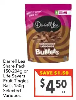 Supa Valu Darrell lea share pack or life savers fruit tingles balls selected varieties offer