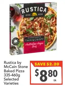 Supa Valu Rustica by mccain stone baked pizza selected varieties offer