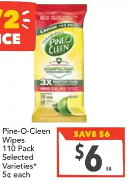 Supa Valu Pine-o-cleen wipes selected varieties offer