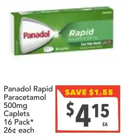 Supa Valu Panadol rapid paracetamol caplets offer