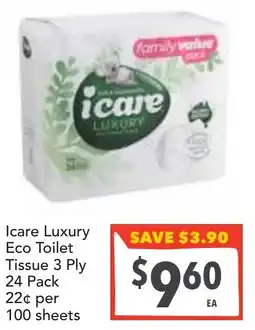 Supa Valu Icare luxury eco toilet tissue 3 ply offer