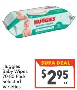 Supa Valu Huggies baby wipes selected varieties offer