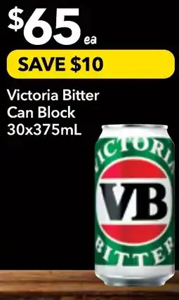 Supa Valu Victoria bitter can block offer