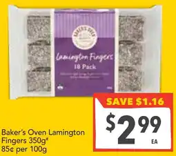 Supa Valu Baker's oven lamington fingers offer