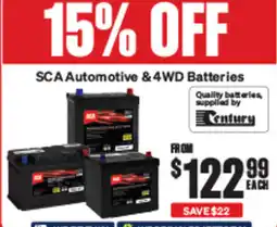 SuperCheap Auto Sca automotive & 4wd batteries offer