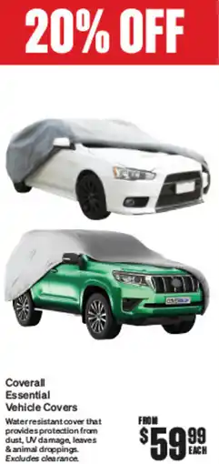 SuperCheap Auto Coverall Essential Vehicle Covers offer