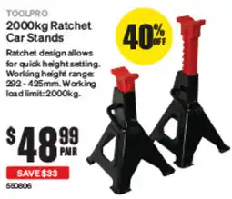 SuperCheap Auto 2000kg ratchet car stands offer