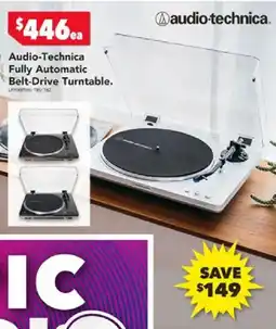 Harvey Norman Audio-technica fully automatic belt-drive turntable offer