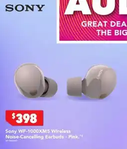 Harvey Norman Sony wf-1000xm5 wireless noise-cancelling earbuds - pink offer