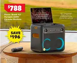 Harvey Norman Ikarao 'break x2' portable 600w karaoke machine offer