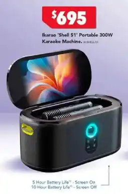 Harvey Norman Ikarao 'shell s1' portable 300w karaoke machine offer