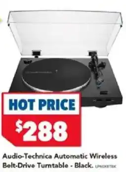 Harvey Norman Audio-technica automatic wireless belt-drive turntable - black offer