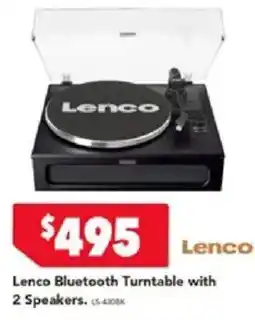Harvey Norman Lenco bluetooth turntable with 2 speakers offer