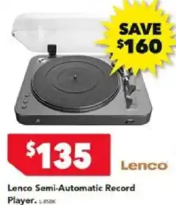 Harvey Norman Lenco semi-automatic record player offer