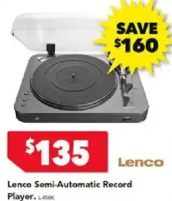 Harvey Norman Lenco semi-automatic record player offer