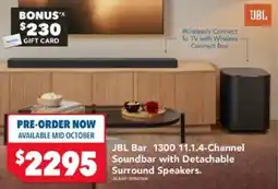 Harvey Norman Jbl bar 1300 11.1.4-channel soundbar with detachable surround speakers offer